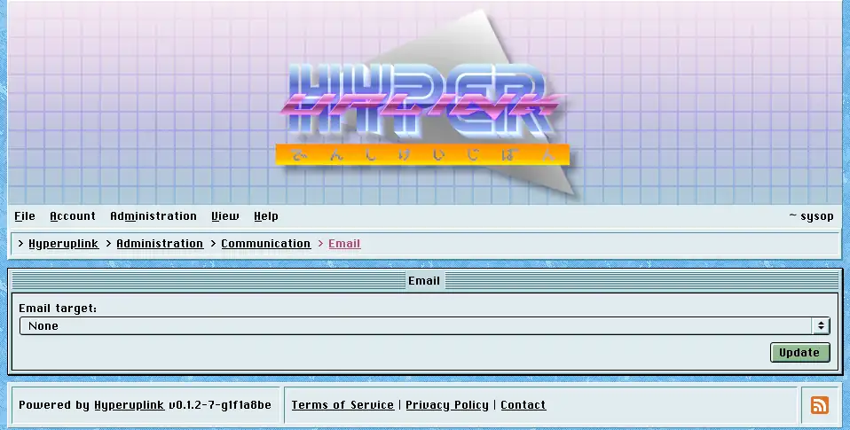 The email page