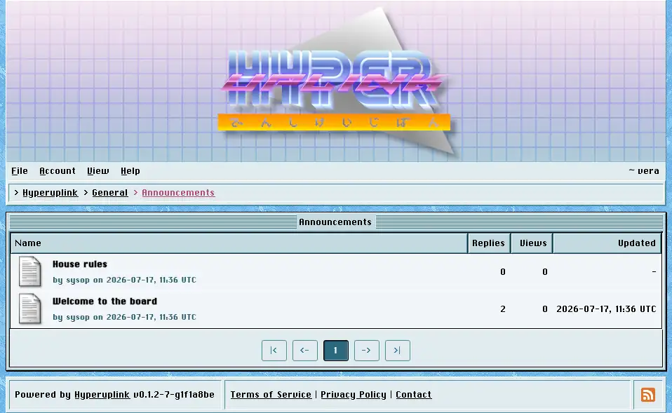A forum and its topics