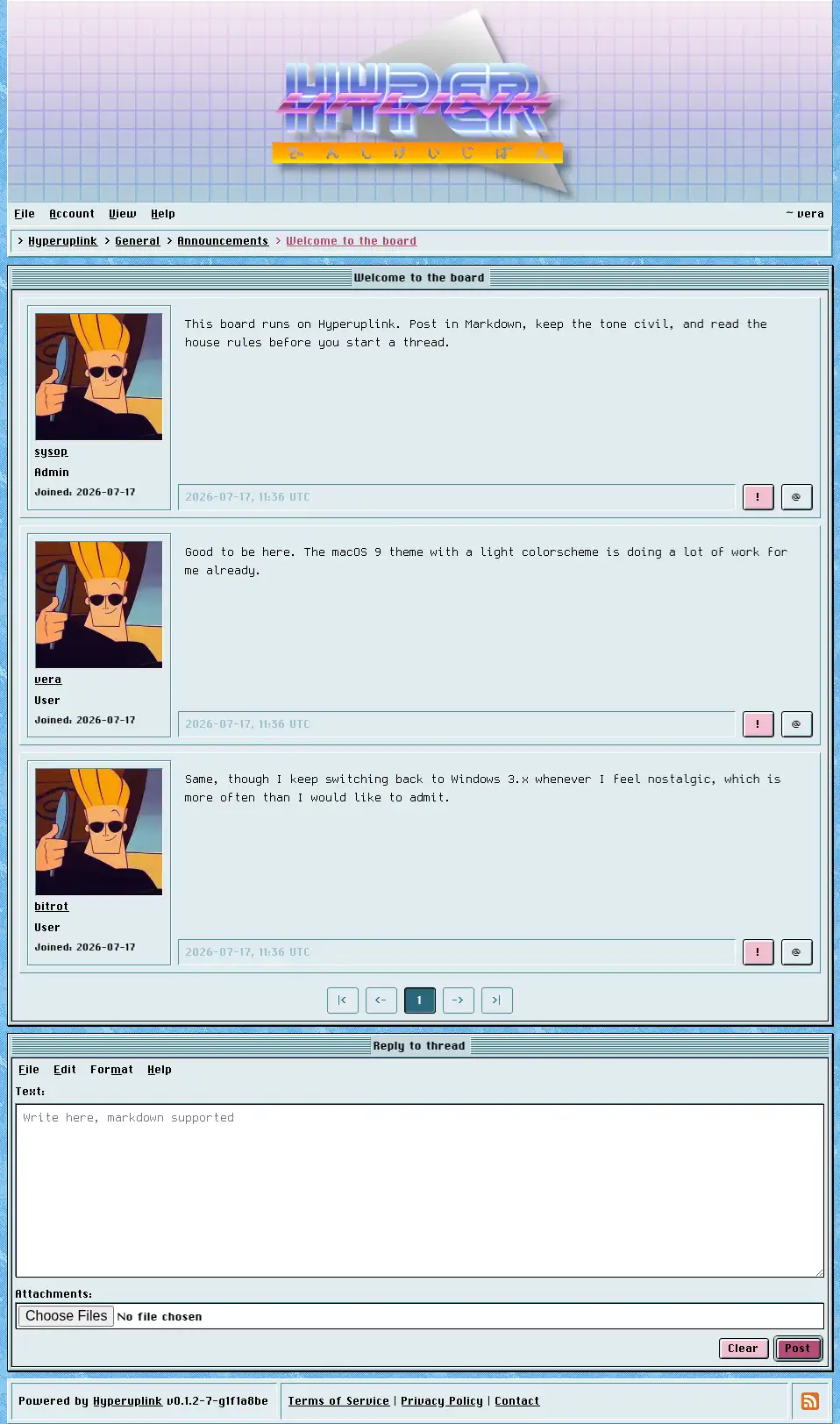 A topic with its replies
