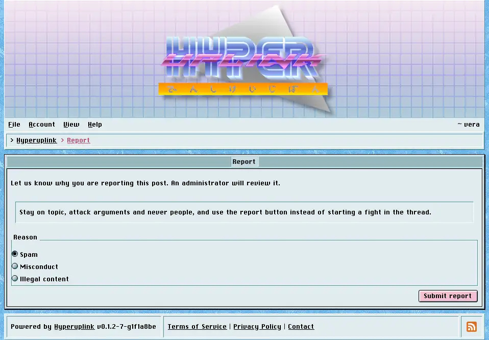 The report form