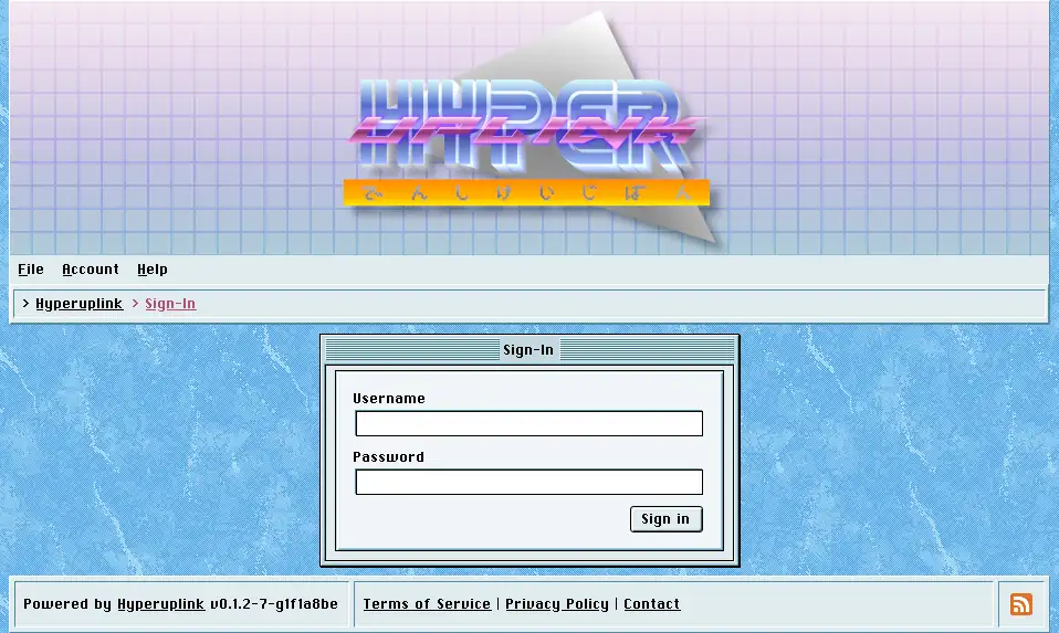 The sign-in form